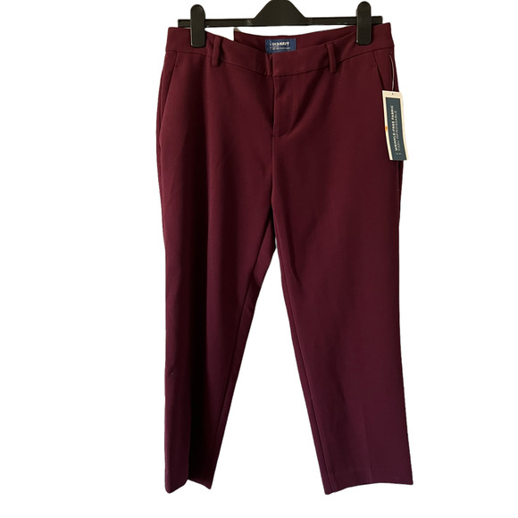 Old Navy Pants - OLD NAVY Women's size 8 Maroon Harper Mid-rise Workwear Office Trouser Pants